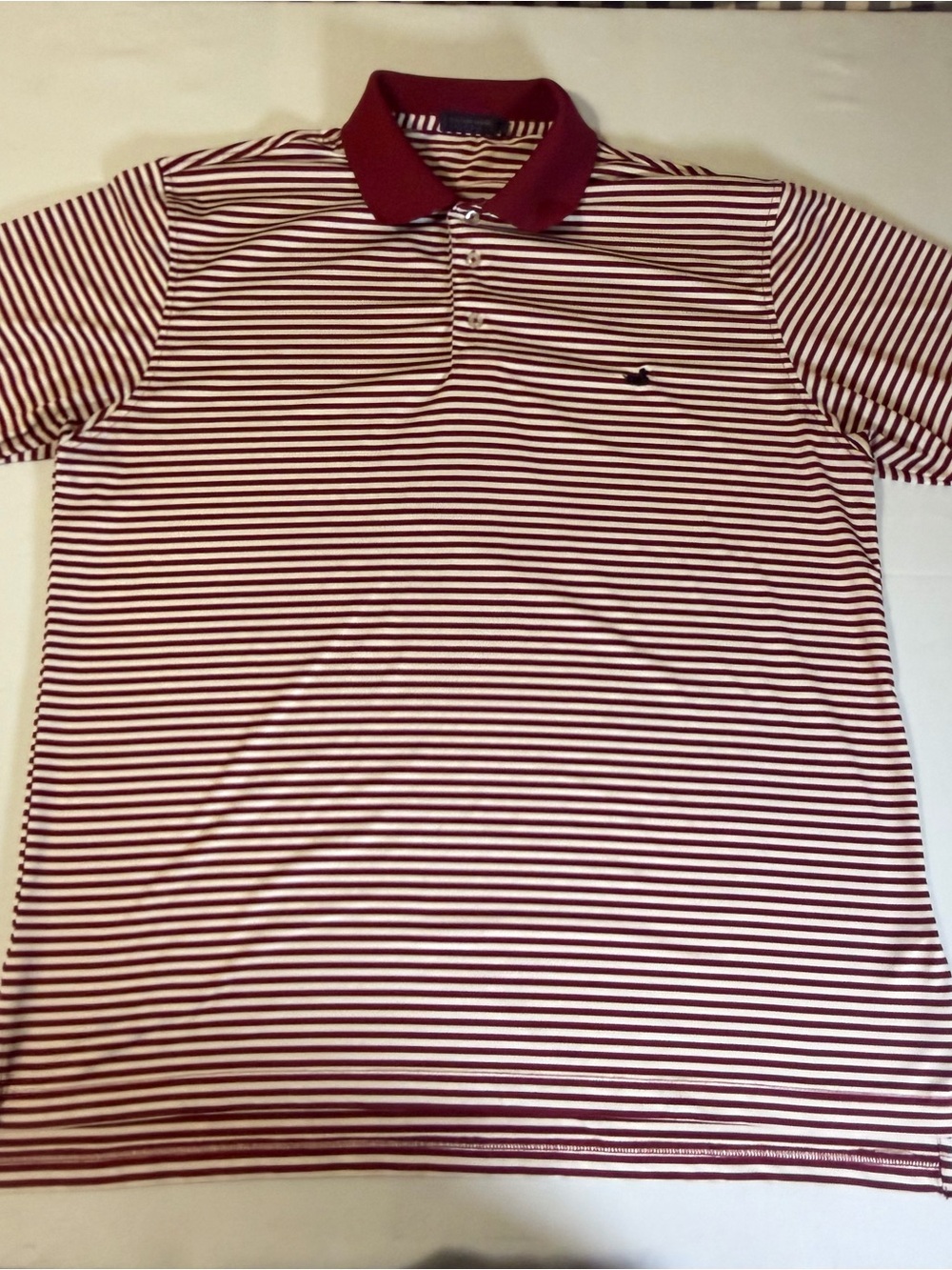 Southern Marsh Maroon White Striped Performance Golf Polo Embroidered Mens XL